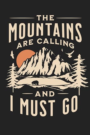 THE MOUNTAINS ARE CALLING – Adventure Outdoor Unisex Tee